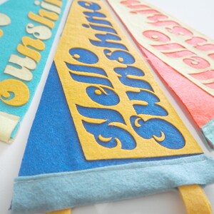 Hello Sunshine Felt Pennant Multi-Color image 9