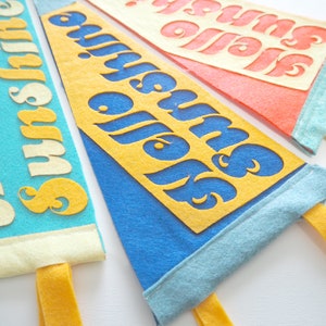 Hello Sunshine Felt Pennant Multi-Color image 5