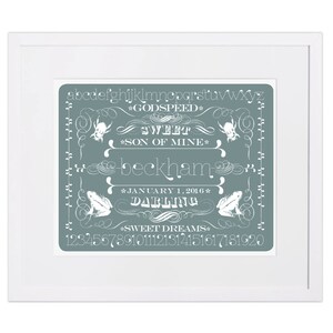 ABC 123 Sweet Dreams Boy Girl 11 in x 14 in Print