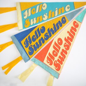 Hello Sunshine Felt Pennant Multi-Color image 6