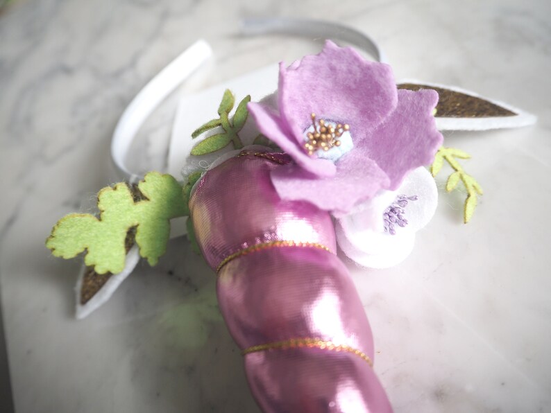 Unicorn Headband Party Felt Flowers