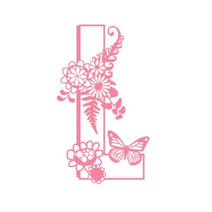 Archivo de corte de la letra L svg pdf png cricut máquinas de corte de silueta