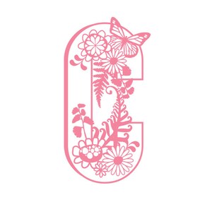 LetterC Cutting File svg pdf png cricut silhouette cutting machines