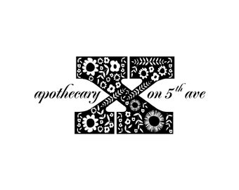 Apothecary X {Letter & Font Pre-Made Business Logo #9}