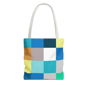 Bunte Karo-Einkaufstasche - Trendige Strandtasche, stilvolle Schultertasche, modische Canvas-Handtasche, lebendige karierte Einkaufstasche, kariert
