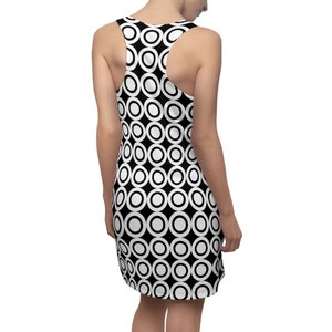 Trendy Black Dress with Dot Pattern Feminine Racerback Design Ideal Gift for Fashion Lovers image 1