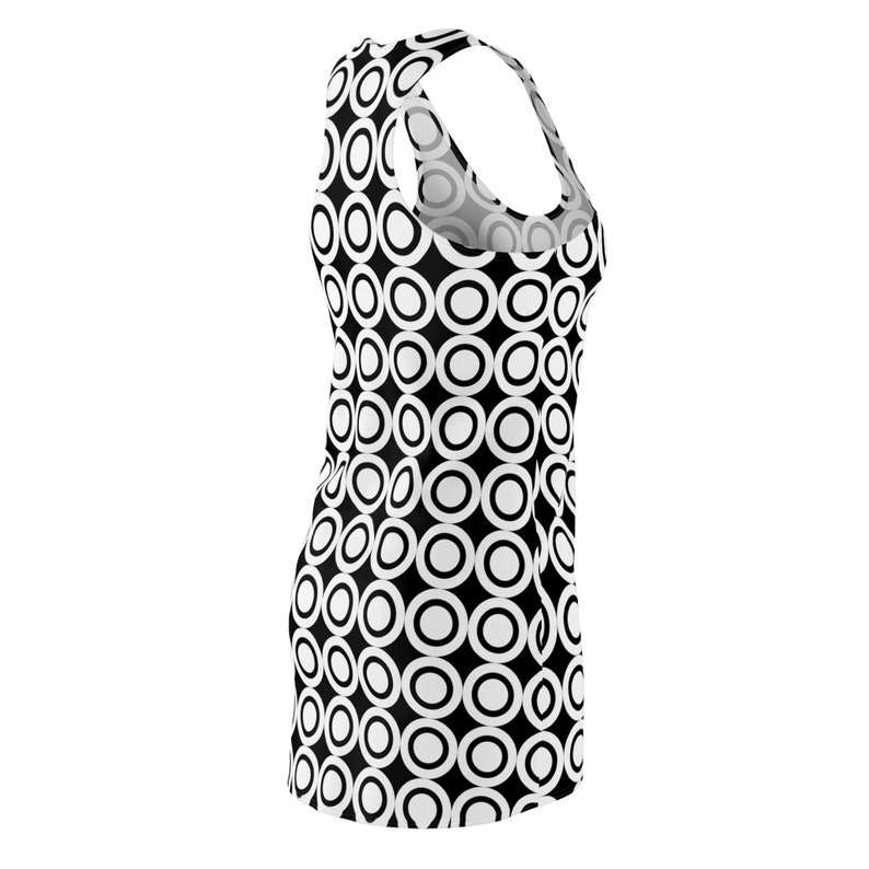 Trendy Black Dress with Dot Pattern Feminine Racerback Design Ideal Gift for Fashion Lovers image 7