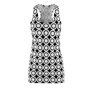 Trendy Black Dress with Dot Pattern Feminine Racerback Design Ideal Gift for Fashion Lovers image 4