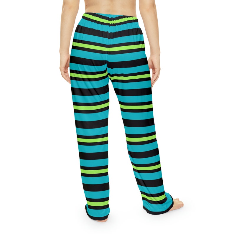 Cozy Striped Women's Pajama Pants Blue, Black, Green Lounge Wear Perfect Gift for Her image 5