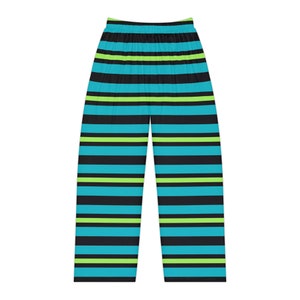 Cozy Striped Women's Pajama Pants Blue, Black, Green Lounge Wear Perfect Gift for Her image 2