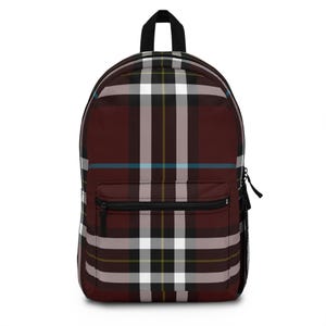 Plaid Backpack: Brown Tartan Rucksack, Everyday Carryall
