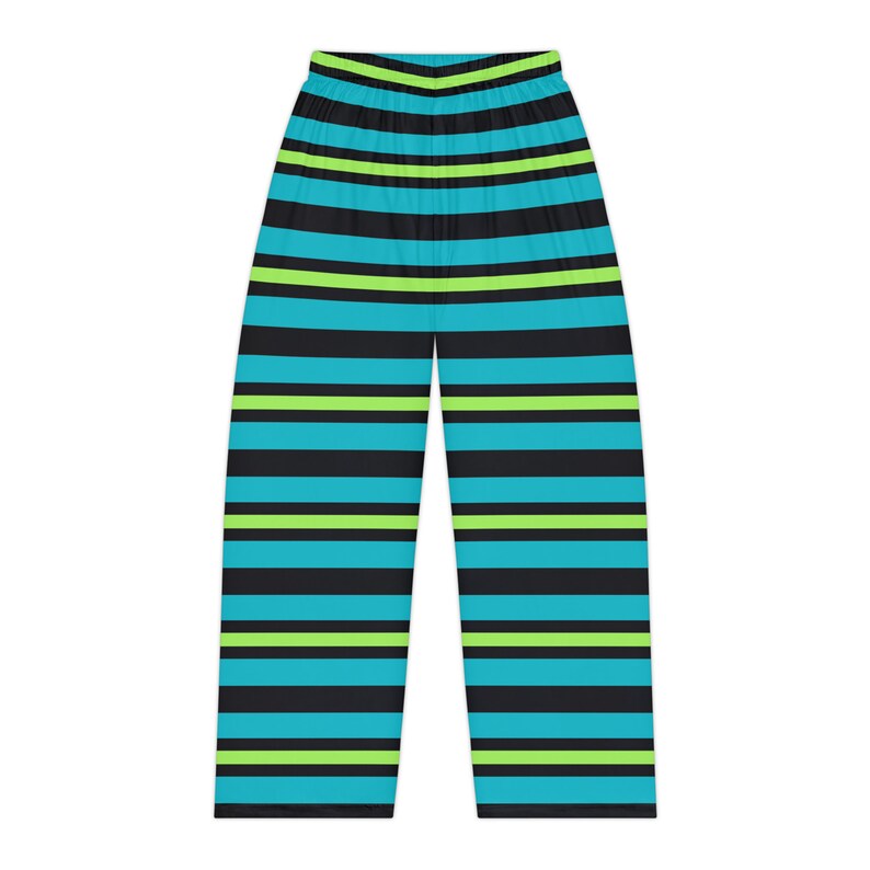 Cozy Striped Women's Pajama Pants Blue, Black, Green Lounge Wear Perfect Gift for Her image 3