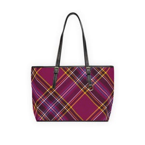 Schottenkaro Umhängetasche, Karomuster Crossbody Handtasche, Tartan Print Handtasche, karierte Schultertasche