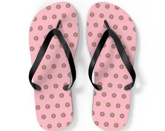 Chic Suns on Pink Flip Flops - Summer Beach Sandals - Casual Poolside Footwear - Unique Gift for Her