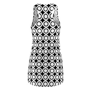 Trendy Black Dress with Dot Pattern Feminine Racerback Design Ideal Gift for Fashion Lovers image 5
