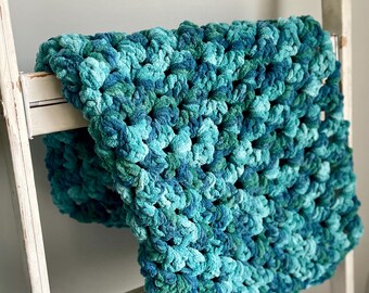 CUSTOM Sherpa Chenille Cozy Crochet Baby Blanket