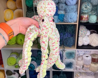 CUSTOM Anchor the Octopus Crochet Amigurumi Stuffed Animal in Floral