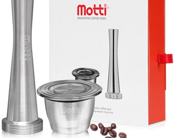 MOTTI® Reusable Nespresso Coffee Pods – Recommended by Financial Times - Premium Refillable Coffee Capsules – Complete DIY Coffee Pod Kit