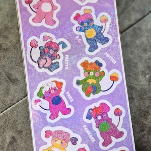 Popples Glitter Sticker Sheet