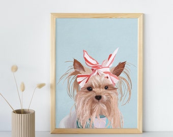 Custom Pet Portrait Illustration : Dog Portrait, Modern Pet Painting, Personalized Digital Wall Art, Dog Sympathy, Loss of Pet Gift, Decor