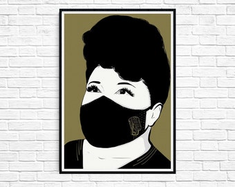 Ella Fitzgerald ++  if they were with us now  ++ INsTAnT DOwNLoAD ++ modern art print handmade design