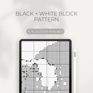 Color block pattern for our unique cross stitch patterns by Futska.  Immediate pdf digital download.  Easy to read patterns are both in color and black and white.  Each block counted pattern symbols you can match the color and shape.  Easy to read.