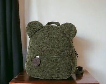 Aangepaste teddybeer rugzak - geborduurde beer rugzak - pluche rugzak tas - naam beer tas - cadeau voor kinderen - cadeau voor school - tas voor kinderen