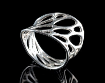 Silver 1-Layer Twist Ring