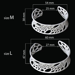 Bamboo Cuff 3D printed nylon image 5