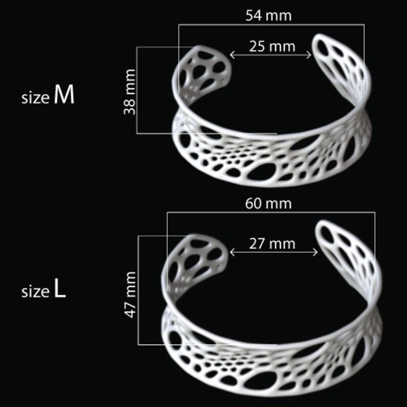 Bamboo Cuff 3D printed nylon image 5