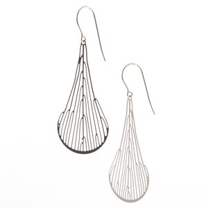 Dichotomous earrings (stainless steel) // geometric jewelry // art - science - nature // minimalist
