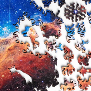 Cosmic Cliffs Infinity Puzzle james webb telescope galaxy wood jigsaw puzzle, laser cut image 2