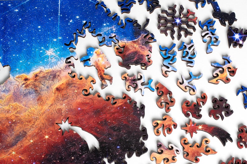 Cosmic Cliffs Infinity Puzzle james webb telescope galaxy wood jigsaw puzzle, laser cut image 2
