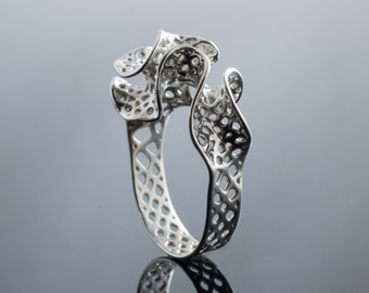 Silver Bryozoa Ring