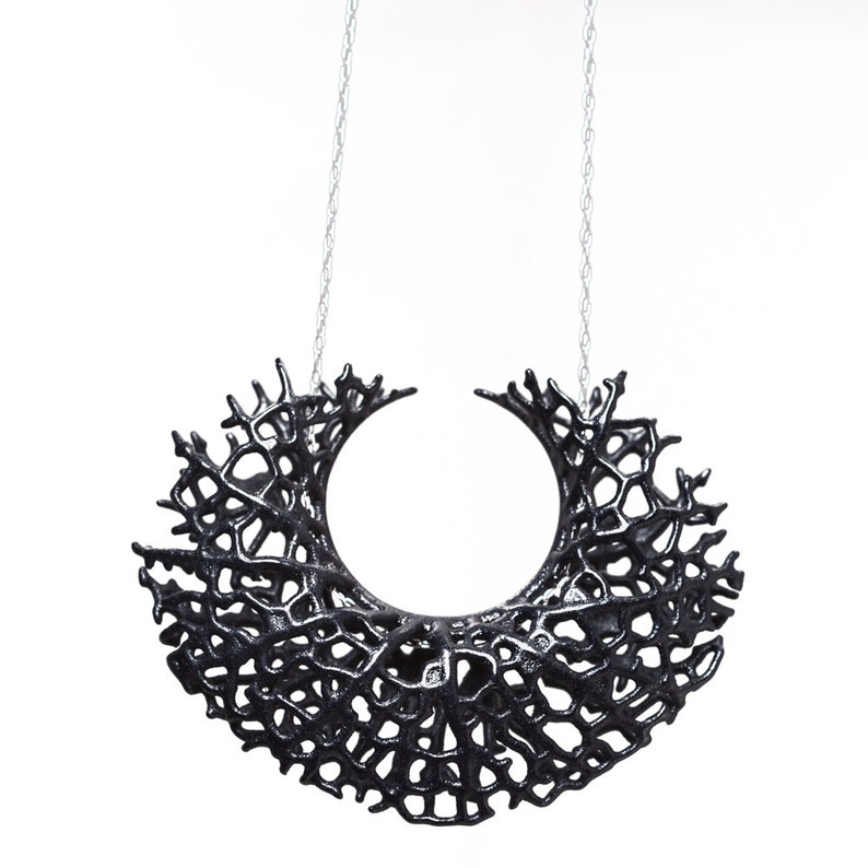Vessel Pendant black 3D printed nylon image 1