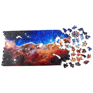 Cosmic Cliffs Infinity Puzzle - james webb telescope galaxy wood jigsaw puzzle, laser cut