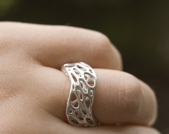 silver wave ring