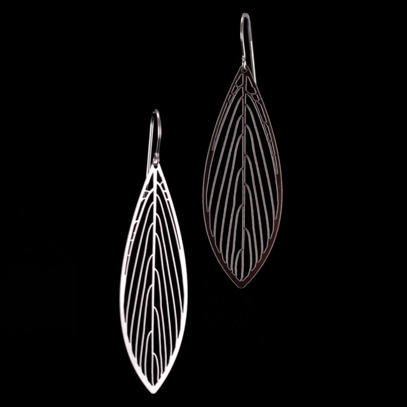 Parallel Earrings stainless steel image 3