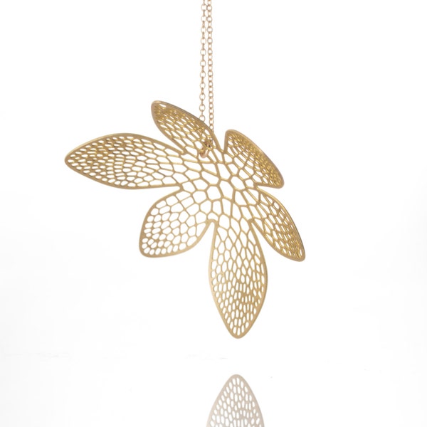 Corolla Pendant | etched brass | Corollaria collection