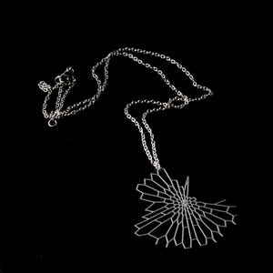 Colgante Radiolaria: collar geométrico de acero inoxidable