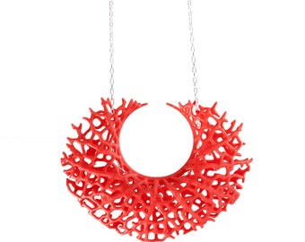 Vessel Pendant (red 3D printed nylon)