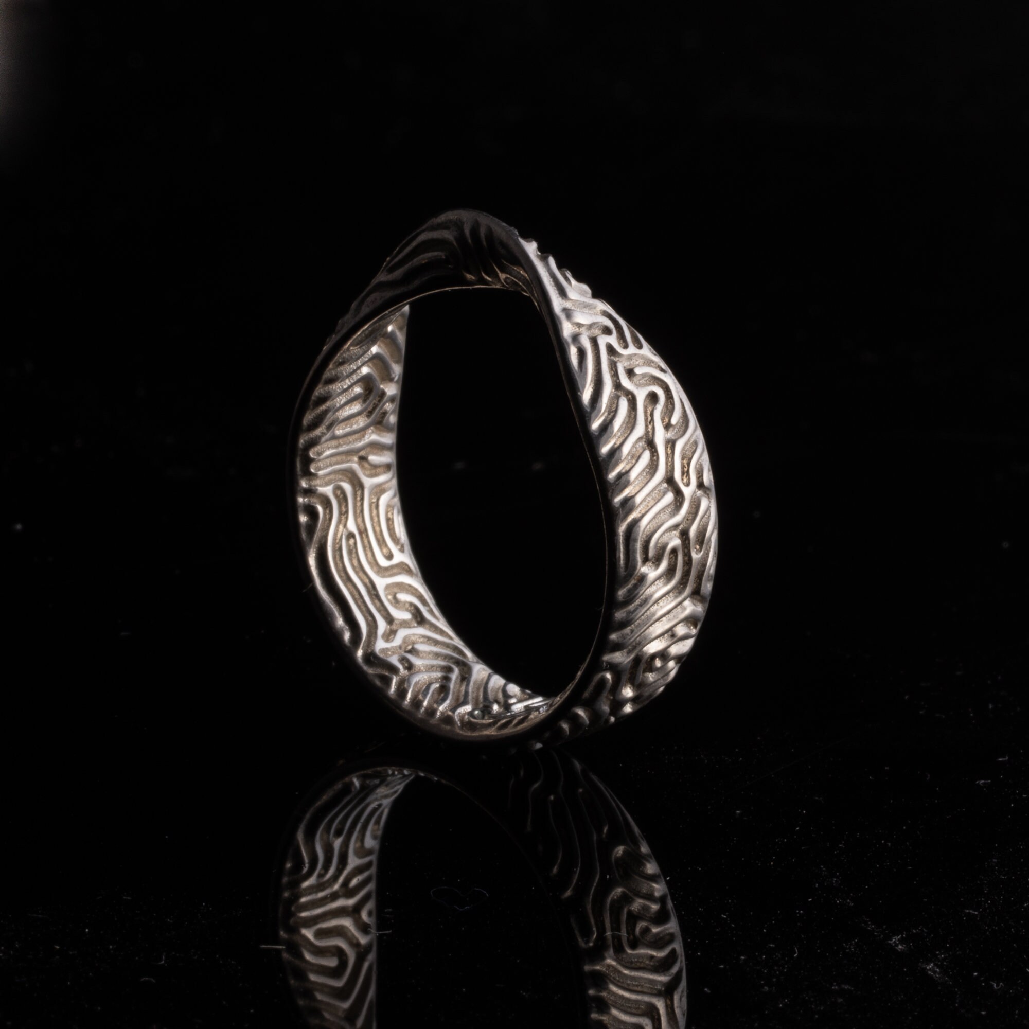 Reaction Mobius Ring - silver mobius strip jewelry