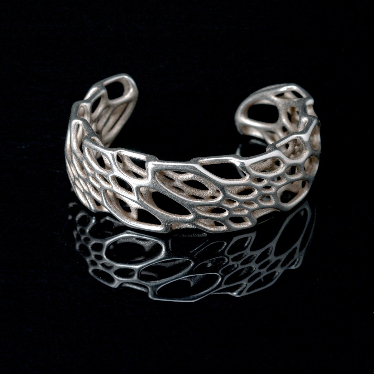 Bone Cuff 3D printed stainless steel | Etsy