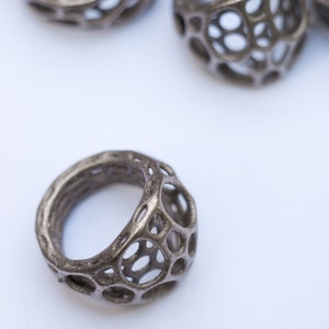 2-layer center ring 3D printed stainless steel image 3