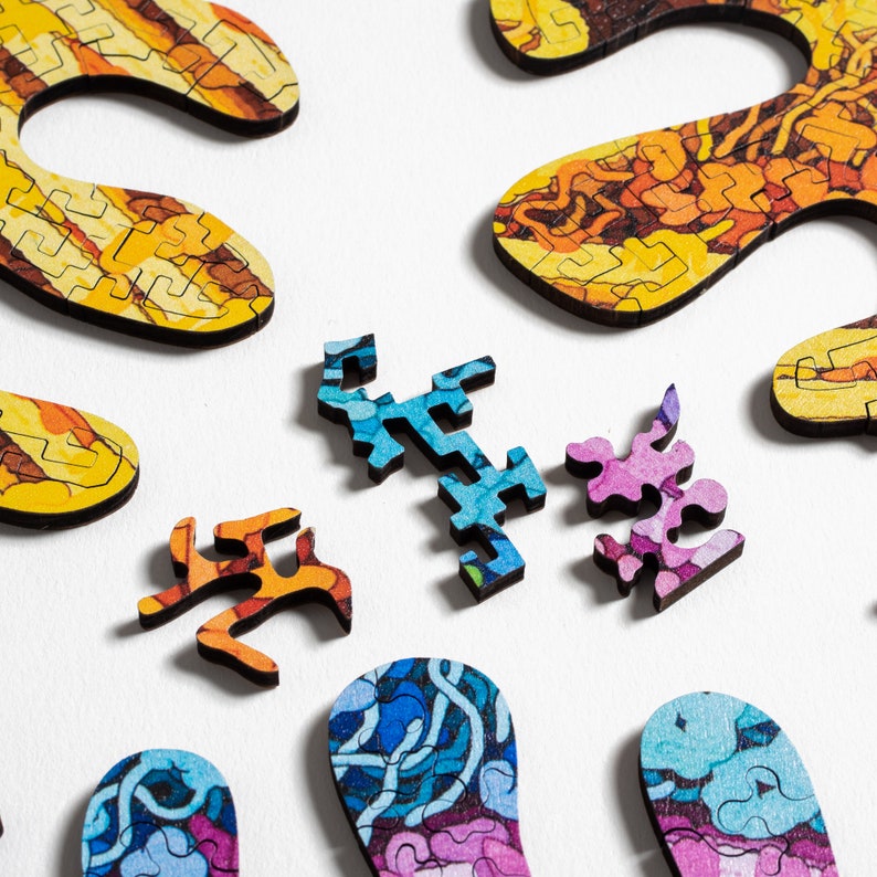 Neuron Puzzle wooden biology and brain themed jigsaw puzzle image 7