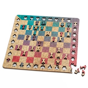 Wooden Chess Jigsaw Puzzle image 1