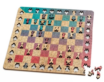 Wooden Chess Jigsaw Puzzle