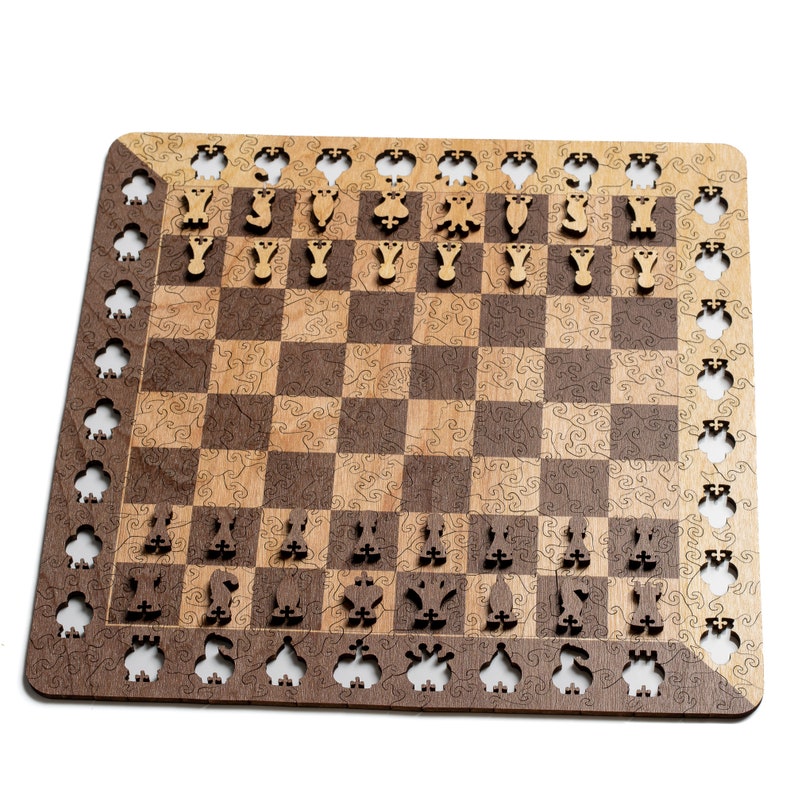 Wooden Chess Jigsaw Puzzle image 3