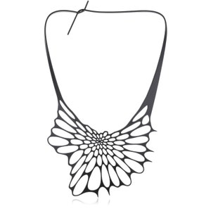 Radiolaria Necklace (laser-cut black silicone)