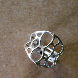 Silver 1-Layer Center Ring